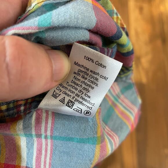 J.Crew Madras Men's XL Plaid Long Sleeve Casual Button Down Shirt - Multicolor - Picture 7 of 9